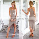 Sexy Women Cami Active Basic Black Asymmetrical Slim Fit Tube Top Dress thumbnail-3