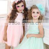 Pink and Green Wholesale Party Dresses for Girls of 7 Years Old thumbnail-3