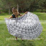 Custom Cotton Printing Round Beach Towels With Tassels thumbnail-6