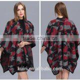 Female Bohemia Camouflage Knitted Acrylic Cardigans Kimono Plaid Cape Poncho Wool Scarf Shawl Women Lady thumbnail-5