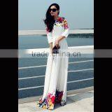 Walson 2016 New Women Dresses With White Floral Maxi Dress Women Floral Party Evening Dress Women Clothing thumbnail-2