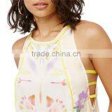 2017 OEM Summer Femme Silky Tunic Dream Free Printed Sexy Blouse thumbnail-6