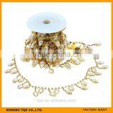 Wholesale Pearl and Rhinestone Chain Trimming Rhinestone Glass Crystal Cup Chain for Cloth thumbnail-1