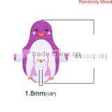 2 Holes Penguin At Random Wood Sewing Buttons Scrapbooking thumbnail-2