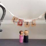 LOVE Tiny & Shabby Hessian Cake Topper Micro Mini Bunting Fun Cupcake Decor thumbnail-1