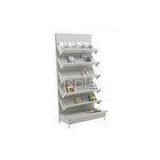 White Metal Merchandise Literature Books, Papers Magazine Display Rack Floor Standing thumbnail-1