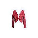 Chic Red Hearted Short Jackets Sleeved Waistcoat Long Sleeve Ladies Tops thumbnail-1