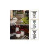 Garden Stone Flower Pot, Stone Carved Planter, Marble Granite Flower Pot thumbnail-1