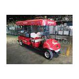 Red Color 2 Seater 48V 3 KW Electric Utility Golf Cart / Beverage Cart Road Legal