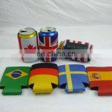 Durable Personalized Summit Deluxe Budget Fancy Edge Scuba Neoprene SBR Foam Rubber USA America UK Flag Magnetic Beer Can Cooler thumbnail-1