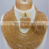 2016Wedding Jewelry Set Silver Color African Bead Necklace for BridalHandmade Jewelry for Lady thumbnail-2