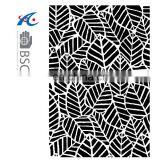 Eco-friendly Outdoor Rug Woven From Straws Make of Premium Recycled Plastic Cheap pp Straw Beach Mat Black and White Leaf thumbnail-2