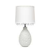 Good Item Cheap Modern Table Lamps Custom Relief Surface White Matte Office Ceramic Lamps for Table Decoration thumbnail-1