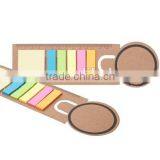 Color Recycler Kraft Bookmark With Sticky Notes, Colorful Design