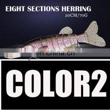 4 Colors 20cm 70g Hot Sale Cheap Hard Plastic Multi-Joint Minnow for Freshwater Saltwater thumbnail-5