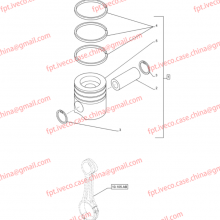 FPT IVECO CASE Cursor9 F2CFE614A*B041/F2CGE614F*V004 5802431166 Piston KIT Pack8097809