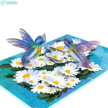 Patch Hummingbirds 3D Pop-up Card Valentine’s Day Best Blessing Card for Parents