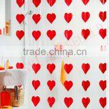 Heart Printed Shower Curtain thumbnail-1