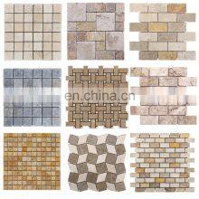 New Manufacturing Luxury Decoration Models Hot Sale Turkish Travertine Mosaic Tumbled From Turkey CEM-T-MOS-01-01 thumbnail-1
