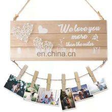 Bamboo Wood Printed Decorations for Living Room Wedding Christmas Frames Home Sign Cute Walls Decor Restaurant Modern Arts thumbnail-2