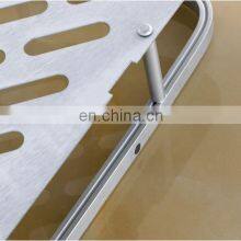 Hot Two Tier Bathroom Corner Shelf Tripod Bathroom Shelves Adhesive Corner Kitchen Racks Shampoo Storage Organizer w Hook thumbnail-5