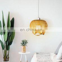 Best Price Lovely Bamboo Lampshade Curved Lines Decorate the Room Wicker Lamp Shades Wedding Light in Bulk Vietnam Supplier thumbnail-2