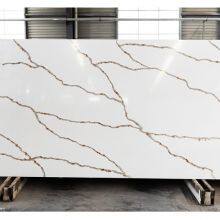 Code：6204-1，Calacatta Artificial Stone Quartz Slab Kitchen Countertops thumbnail-1