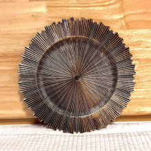 Wholesale Wedding Under Antique Bronze Plastic Charger Plates for Dinner Decoration thumbnail-1