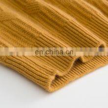 High-End Women's Winter Casual 100% Cashmere Sweater Long Sleeve Solid Pattern Crew Neck Knitted Weave With Front Logo thumbnail-4