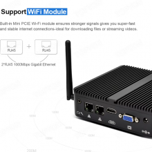 Cheap Fanless Mini PC Router Cele-ron J4125 Quad Core N-2840 Industrial Computer Dual Gigabit LAN Dual RS-232 Firewall thumbnail-2