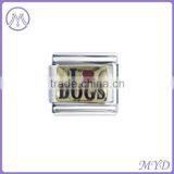 High Quality Stainless Steel Handmade Flower 9mm Italian Charms Link Bracelet thumbnail-6