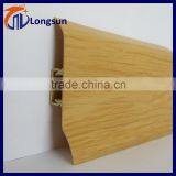 Laminate flooring accessories - wood grain pvc skirting board