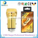 2 Usb Car Charger for Mobile Phone & Tablet High Power 5V1A 2.4A thumbnail-3