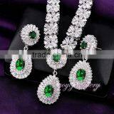New Model Arabic White Gold Zirconia Big Fashion Jewelry Set thumbnail-3