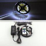 16.4FT Cool White 5630 SMD 300 LED Strip Light Lamp+11Key RF Remote+12V 5A Power