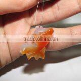6 Pcs Lovely Fish In The Water Chalcedony Stone thumbnail-2