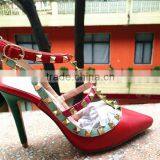 Head Designer Fmous Brand Lady Shoes Fashion Rock With Studes Sandal,High Slingback Shoe,Model T-Strap Heels Pump Shoe Women thumbnail-3