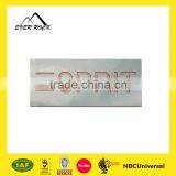 2015 Free Sample Fashioanl Low Price Embossed Aluminium Custom Metal Label thumbnail-3