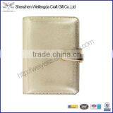 Gold pu Leather Personal Size Organizer Agenda With Jot Pad Notebook