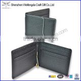 2016 Leather Men's Front Pocket RFID Identity Safe Wallet With Money Clip