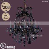 8 Light Maria Theresa Black Crystal Chandelier