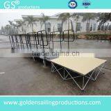 Hot Seling Aluminum Acrylic Portable Stage With Wheelchair Ramp for 80cm High Stage With Landing and Guard Rails thumbnail-1