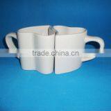 Amazing Heart Shaped Couple Mugs, Porcelain Couple Mug With OEM Design thumbnail-3
