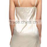 2016 Wholesale OEM Women's Nightshirts Satin Chemises Slip Sleepwear Lace Trim thumbnail-2