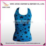 OEM Service Star Print Top Sports Women Tank Top Running Vest thumbnail-1