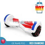 Red Diamond 8 inch hoverboard with bluetooth speaker and side led light Flash B3