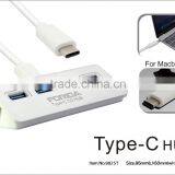 Forida MAC Style Type C Hub Aluminium Hub USB3.0 Hub With LED Light