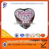 Promotional Heart Shape Tin Can for Chocolate