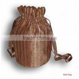 Satin Coulisse Closure Cosmetic Gift Bag
