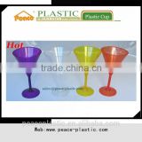 2014 hot sale plastic goblet wine cup without lid
